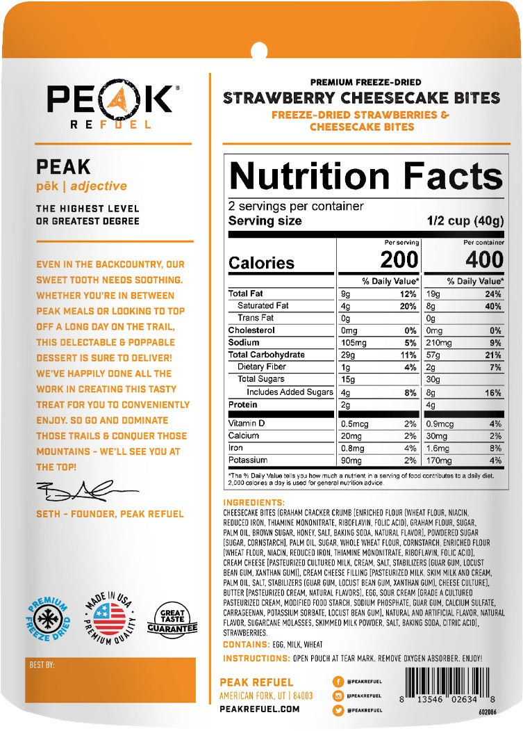Peak Strawberry Cheesecake Dried Dessert