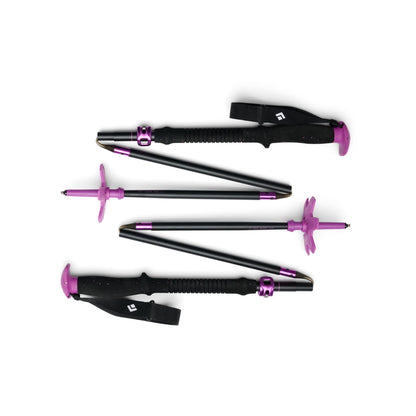 Black Diamond EXPEDITION SKI POLES 100-140cm Alpine Poles- Piton Purple