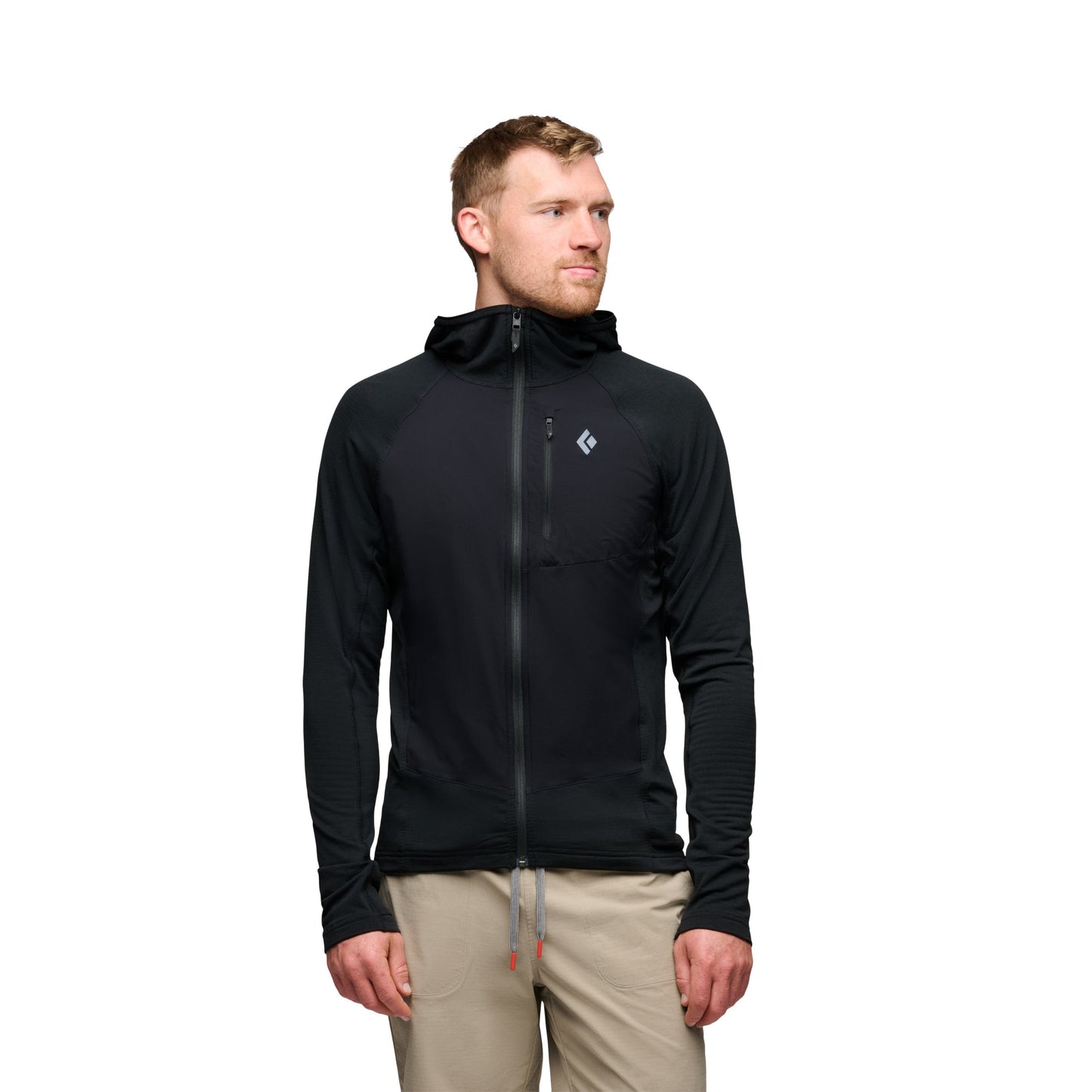 Black Diamond Men's Coefficient LT Hybrid Hoody- Black - Large