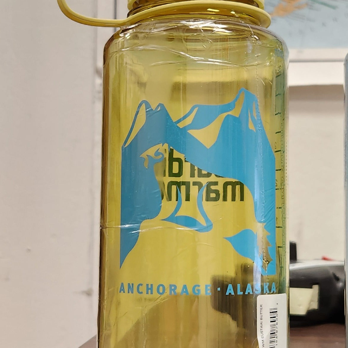 Nalgene 32oz Wide Mouth Water Bottle Butter/Blue Color