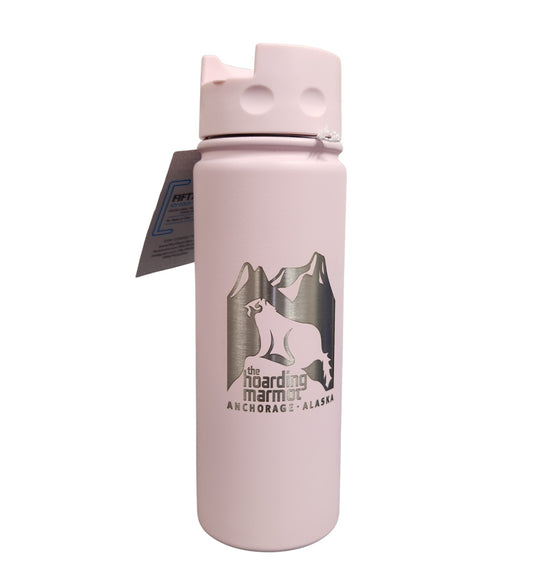The Hoarding Marmot 20oz Insulated Fifty/Fifty Sakura colored Water Bottle