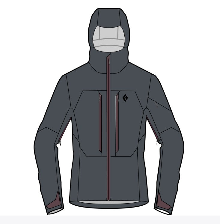 Black Diamond Women's Recon LT Stretch Shell- Carbon