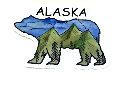 Large Alaska Bear Sticker
