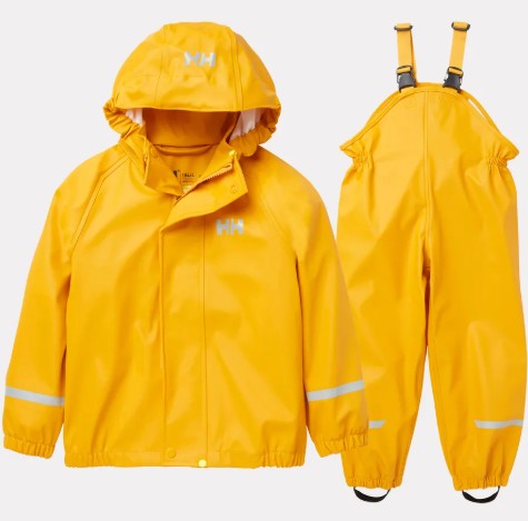 Helly Hansen K BERGEN 2.0 PU RAINSET 344 ESSENTIAL YELLOW 116/6